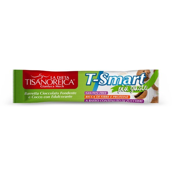 Tisanoreica T-Smart Più Gusto Barretta Cioccolato Fondente e Cocco 44 g
