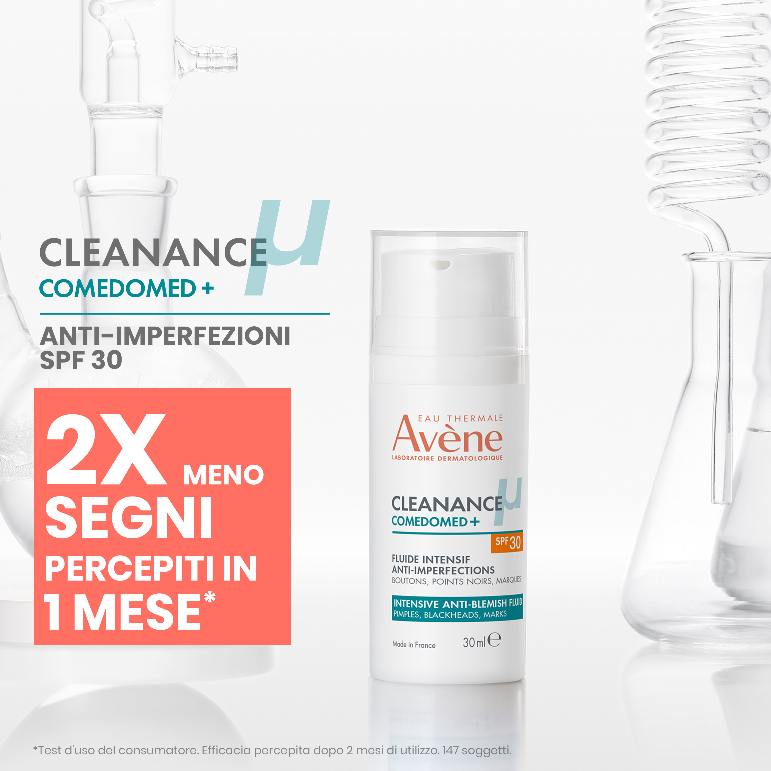 Avène Comedomed+ - Fluido Intensivo Quotidiano Anti-Imperfezioni SPF30 Viso 30 ml