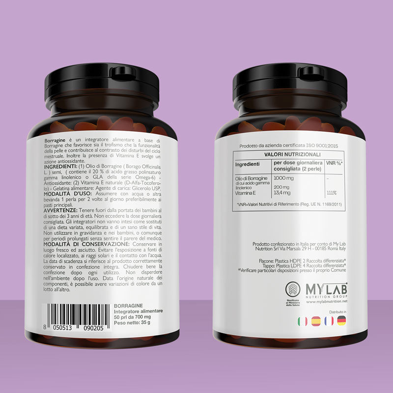 Nutracle Borragine 50 Perle Morbide - Integratore Per La Pelle