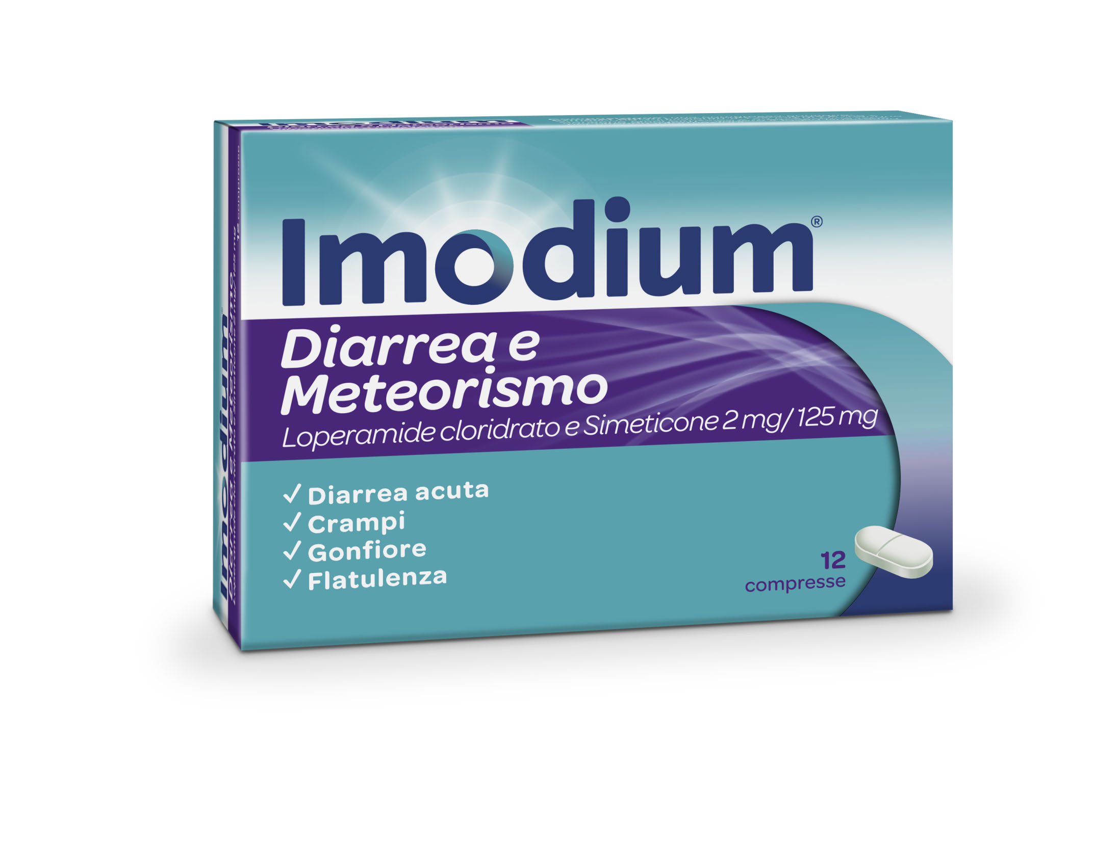 Imodium Diarrea e Meteorismo 12 Compresse - SCADENZA APRILE 2026