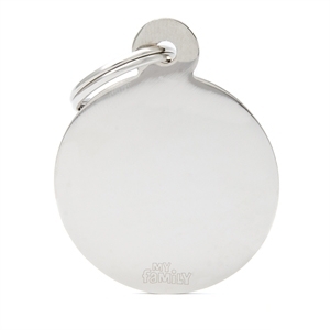 MY FAMILY MEDAGLIETTA CERCHIO (S) OTTONE CROMATO (REF. MFB11)