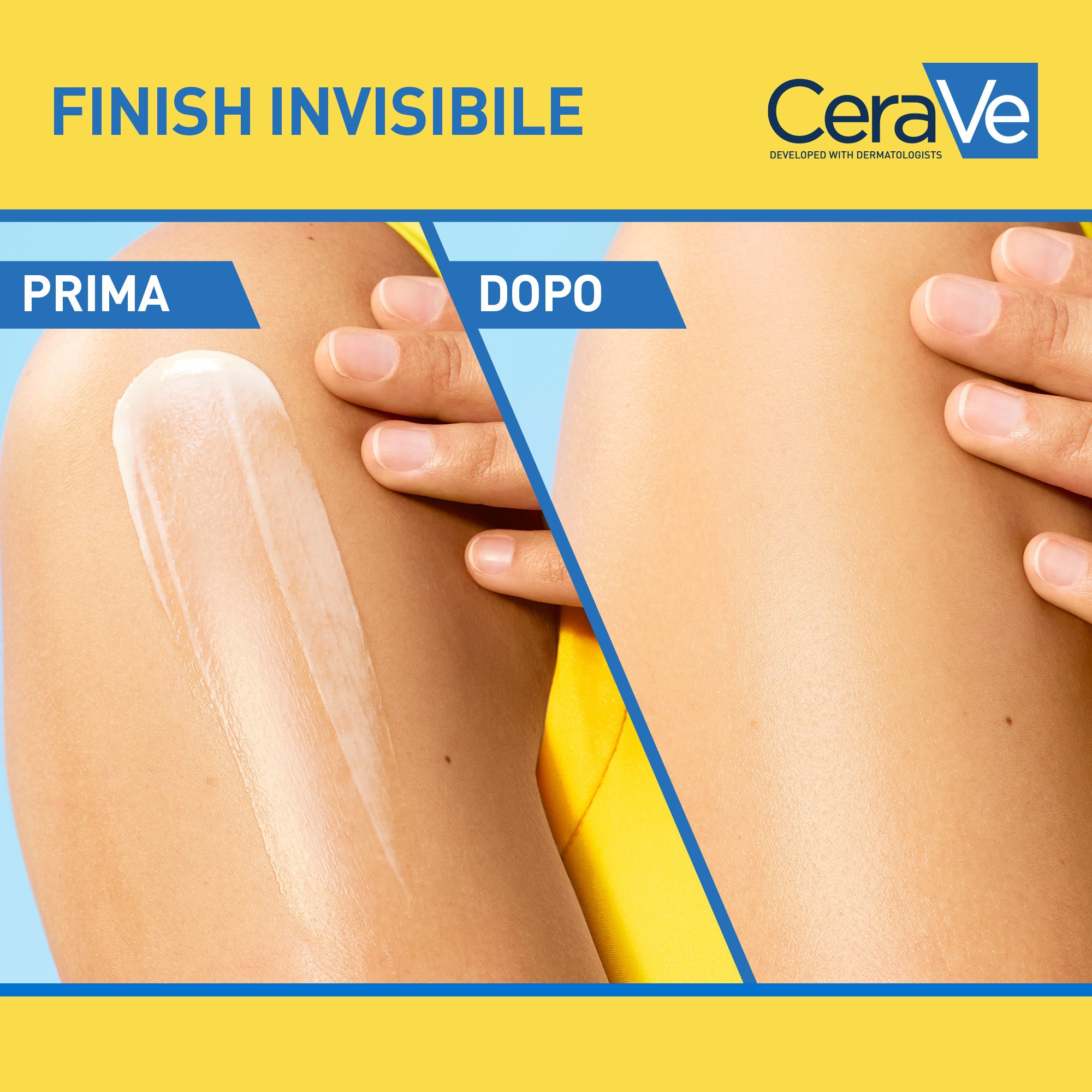 CeraVe Protezione Solare Idratante Invisibile - Crema Solare SPF50+ Viso E Corpo​ 75 ml