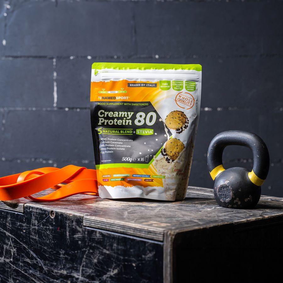 Named Sport Creamy Protein 80 Cookies & Cream Polvere 500 g - Proteine Del Siero Del Latte