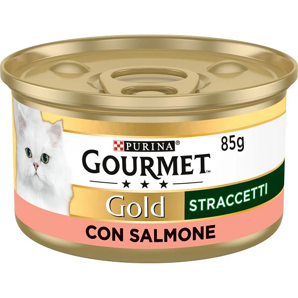 NESTLE' PURINA GOURMET GATTO GOLD STRACCETTI SALMONE 85GR (lattina)