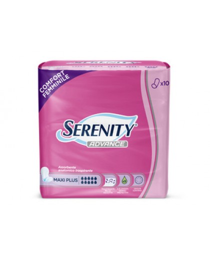 Serenity Advance Assorbente Anatomico Maxi Plus 10 Pezzi