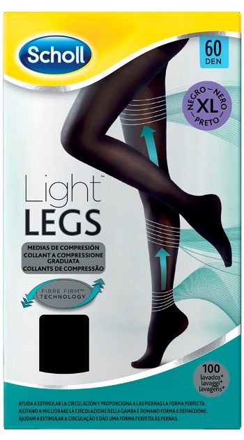 Dr.Scholl Light Legs Collant velati a compressione graduata 60 DEN TG. XL colore nero