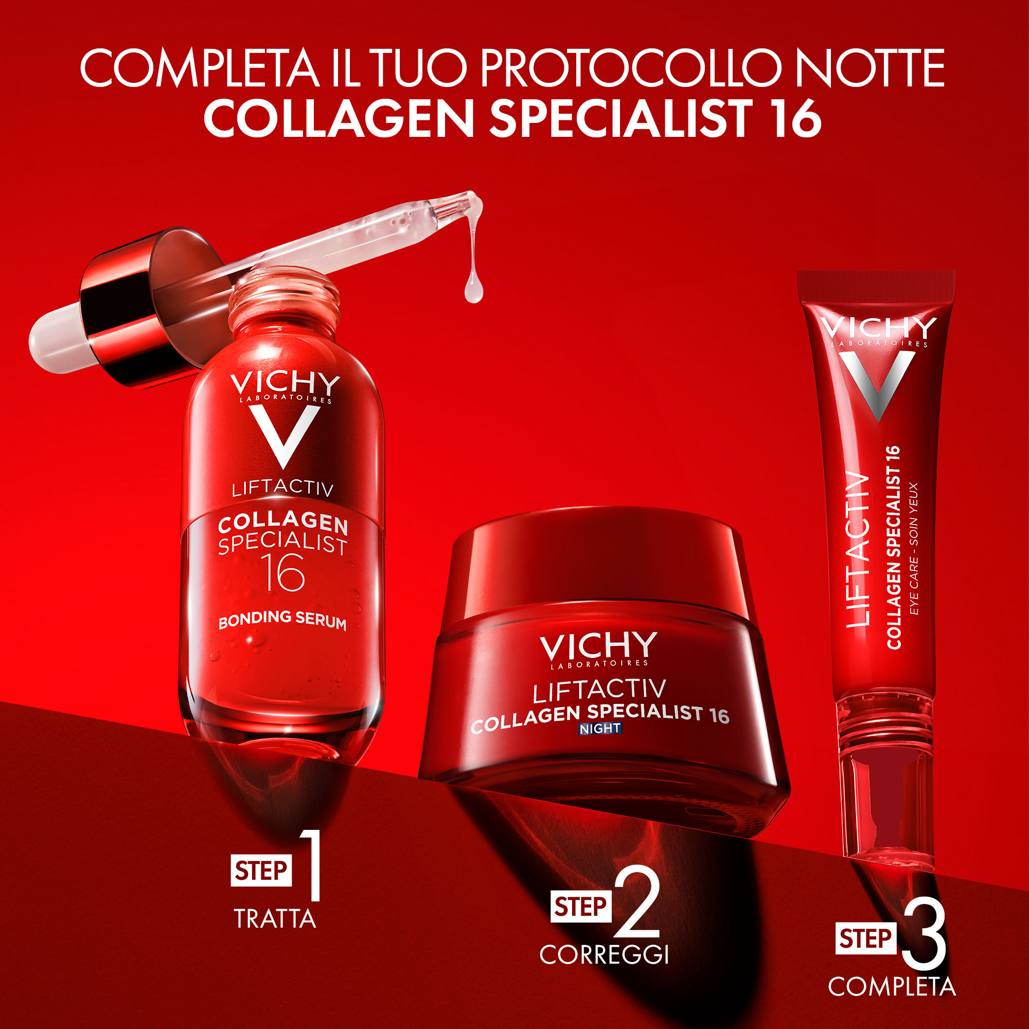 Vichy Liftactiv Collagen Specialist 16 Crema Notte: Corregge 16 segni dell'età** -  50ml