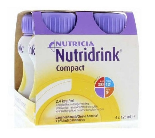 Nutridrink Compact Integratore Nutrizionale Gusto Banana 4x125 ml