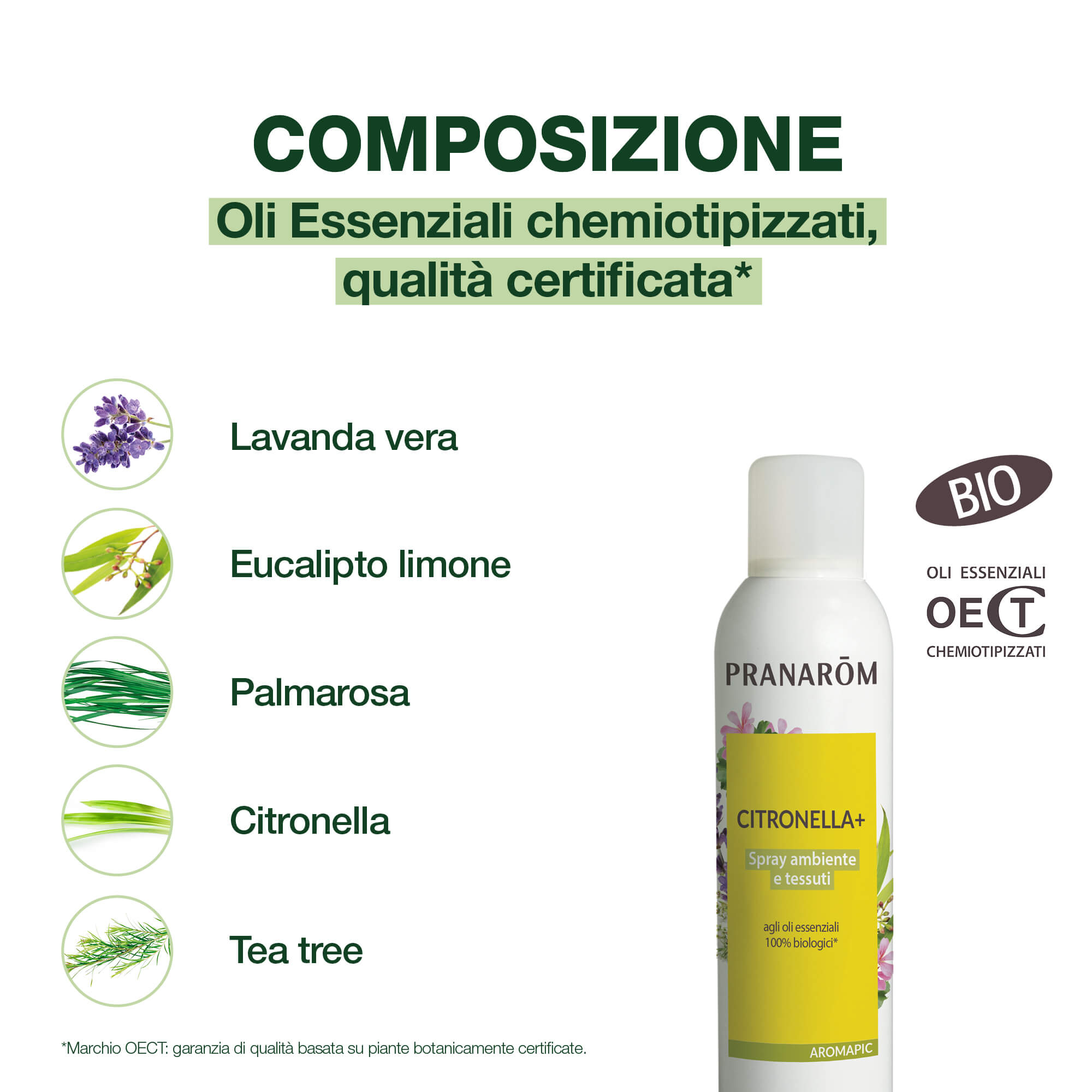 Pranarom Aromapic - Spray Ambienti E Tessuti Antizanzare Bio 100 ml