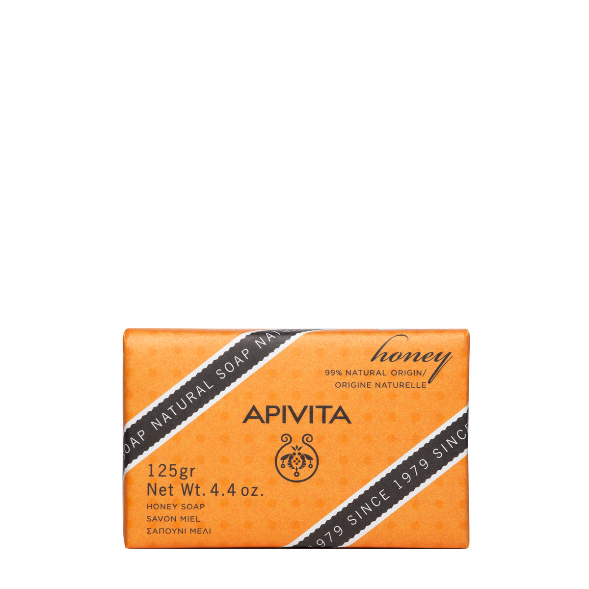 Apivita Natural Soap - Sapone Naturale Solido Con Miele Viso E Corpo 125 g