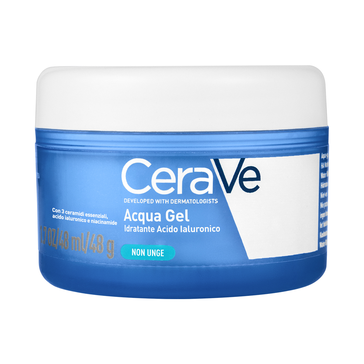 CeraVe - Acqua Gel Viso Idratante Con Acido Ialuronico, Niacinamide E 3 Ceramidi Essenziali 48 ml