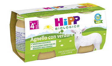 Hipp Biologico Omogeneizzato Agnello e Verdure 2x80g
