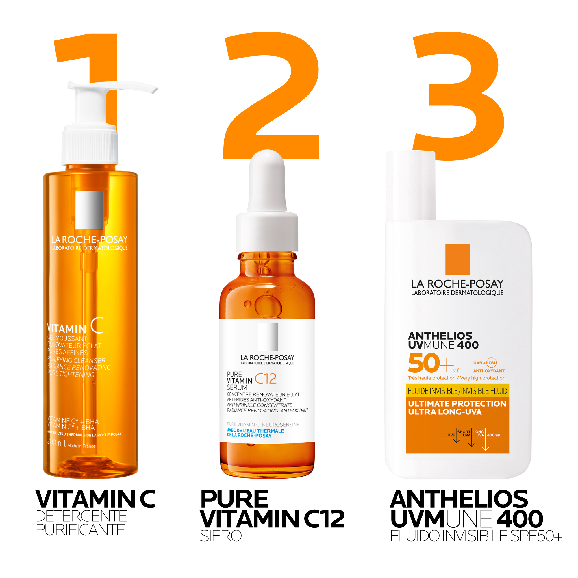 La Roche-Posay - Pure Vitamin C, Detergente Purificante per pelli sensibili 200ml