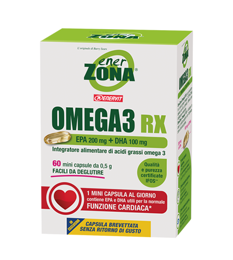 Ener Zona Omega 3RX Integratore Olio Di Pesce 60 Mini Capsule