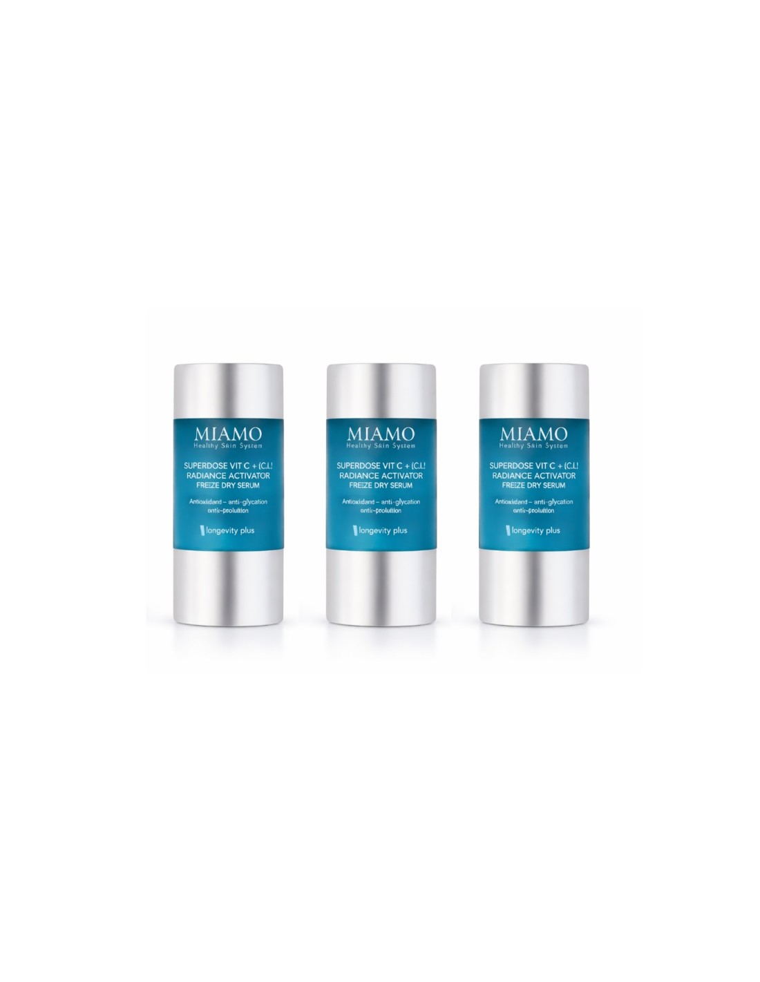Miamo - Superdose Vit C + [C,L] Radiance Activator - Siero Antiossidante, Antiglicante E Anti-Inquinamento 3 Da 5 ml