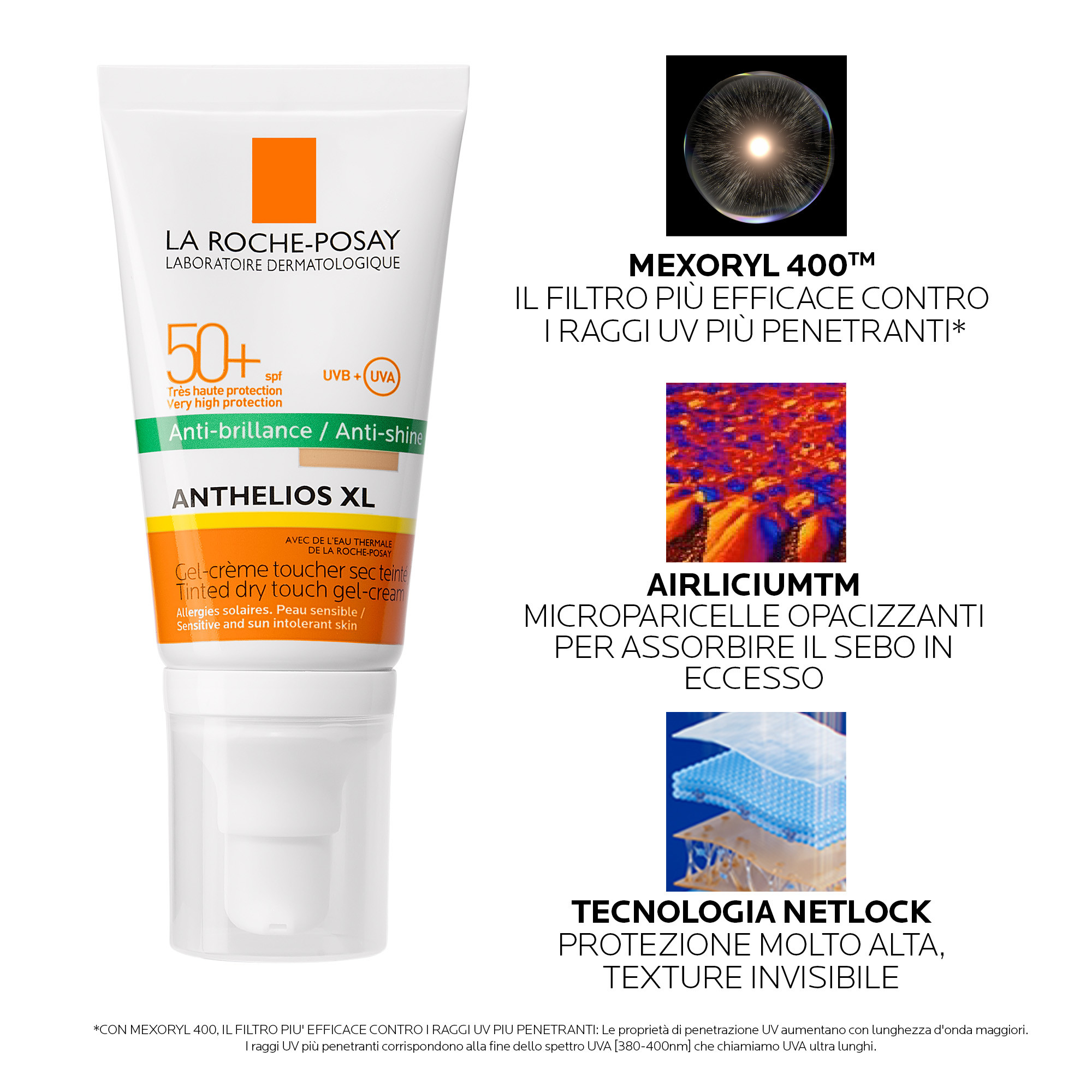 La Roche-Posay Anthelios UVMUNE 400 - Gel Crema Oil Control SPF50+ Colorato 50 ml