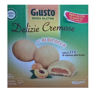 Giusto Senza Glutine Delizie Cremose Albicocca 180 g