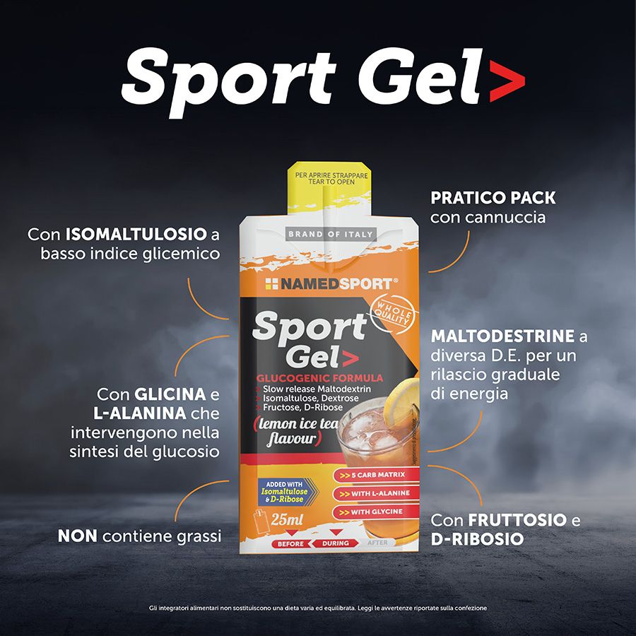 Named Sport Sport Gel - Integratore Energizzante Gusto Ice Tea 25 ml