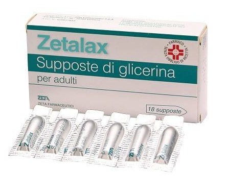 Zetalax Adulti - 18 Supposte di Glicerina
