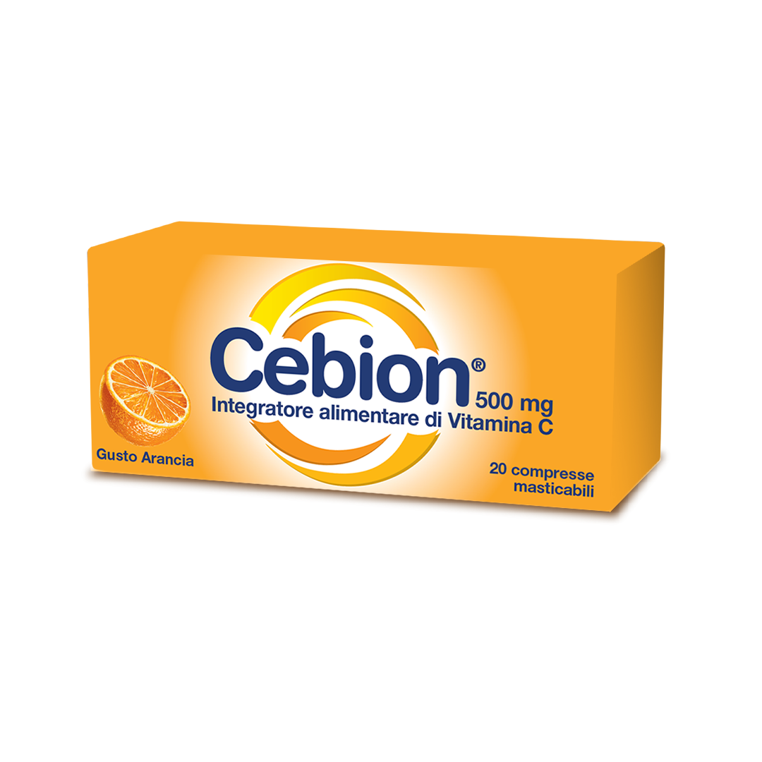 Cebion - Integratore di Vitamina C - gusto arancia - 20 compresse masticabili