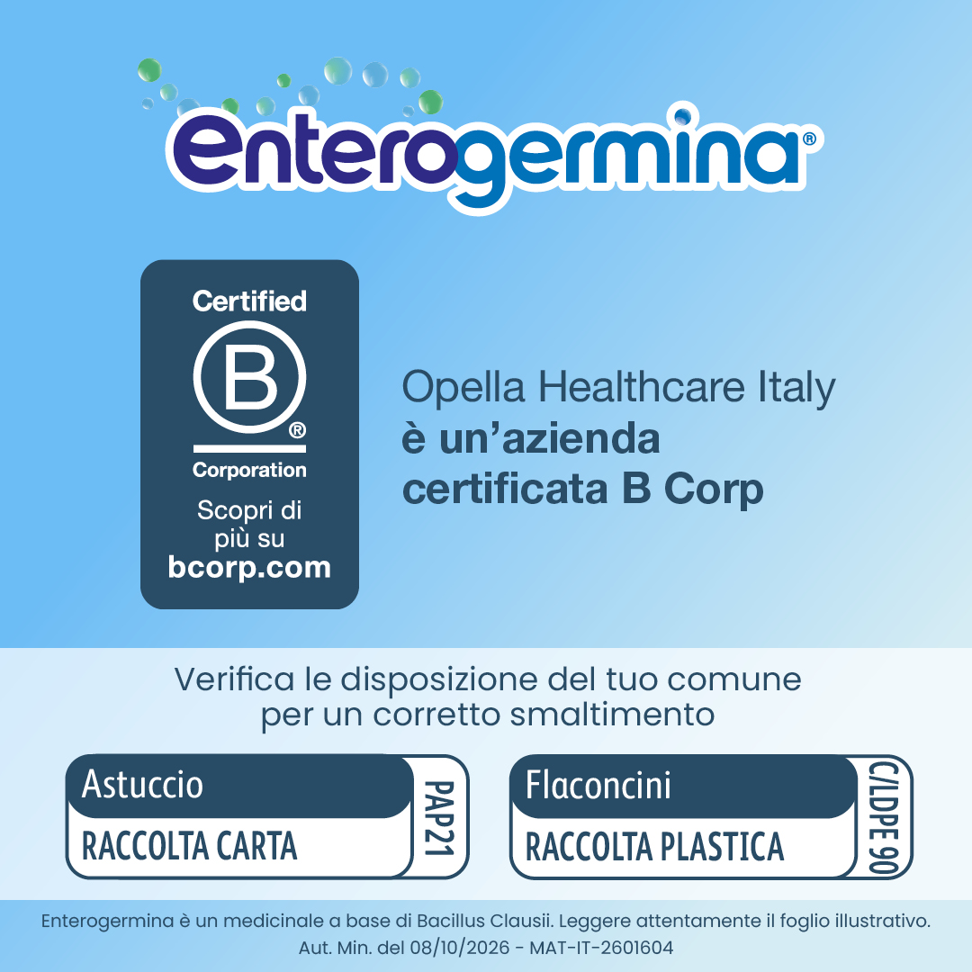 Enterogermina 4 Miliardi/5 ml Sospensione Orale - Fermenti Lattici E Probiotici Per I Disturbi Intestinali 30 Fiale