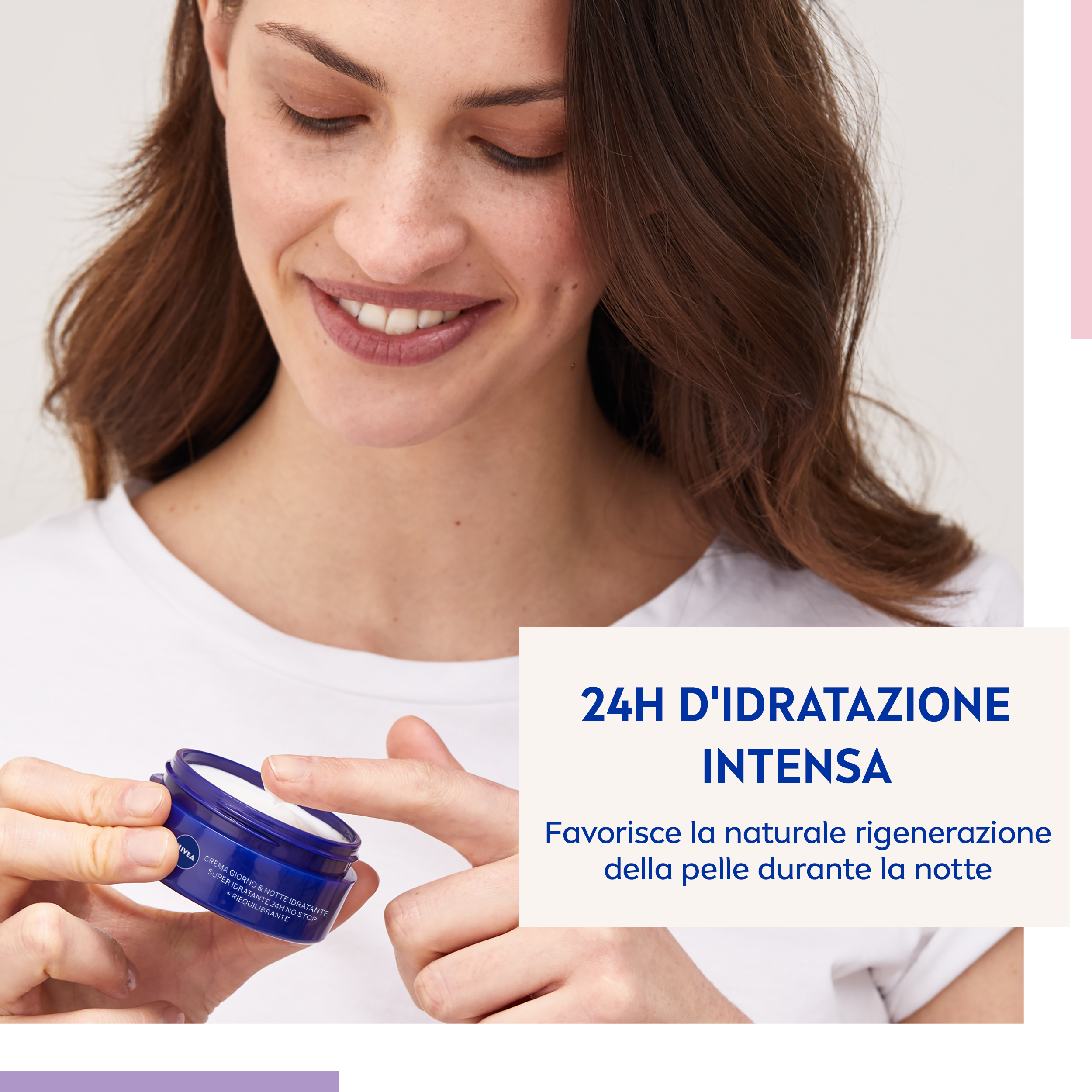 Nivea Crema Giorno & Notte Rigenerante 50 ml, Crema viso nutriente con Vitamina E e Provitamina B5