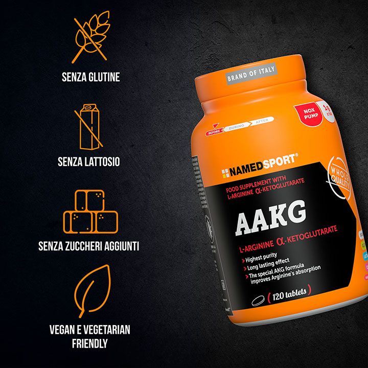 Named Sport AAKG 120 Compresse -  Integratore Di Arginina α-Ketoglutarato