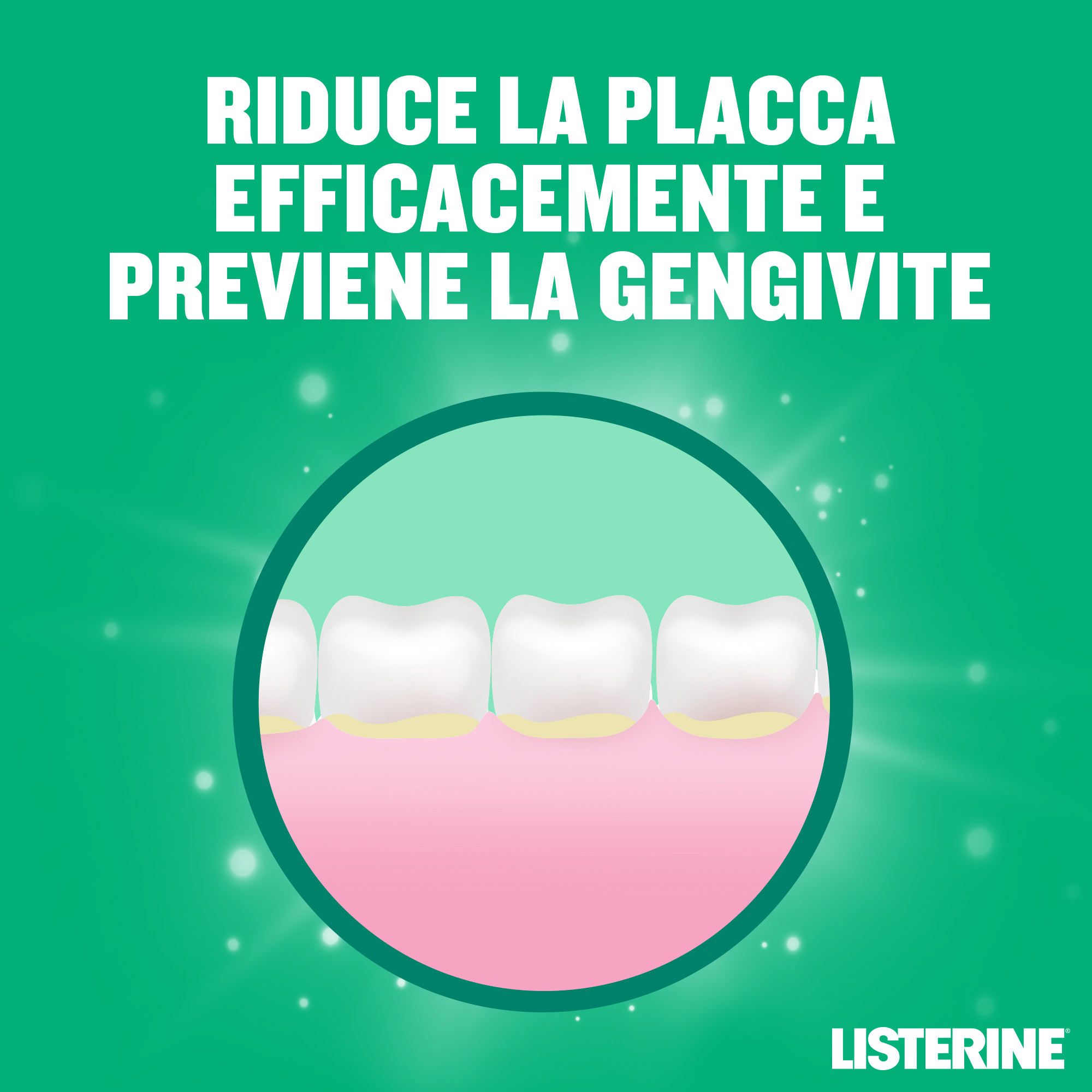 LISTERINE Difesa Denti Gengive Collutorio al Gusto Delicato alla Menta Delicata senza alcool 500 ml