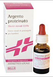 Argento Proteinato Sella 0,5% Gocce Nasali e Auricolari Flacone da 10 ml