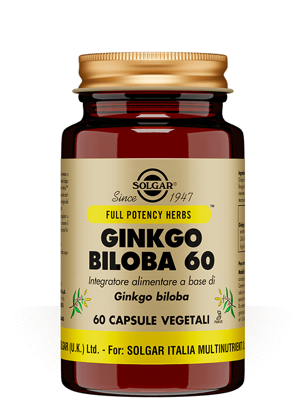 Solgar Ginkgo Biloba Integratore 60 Capsule Vegetali