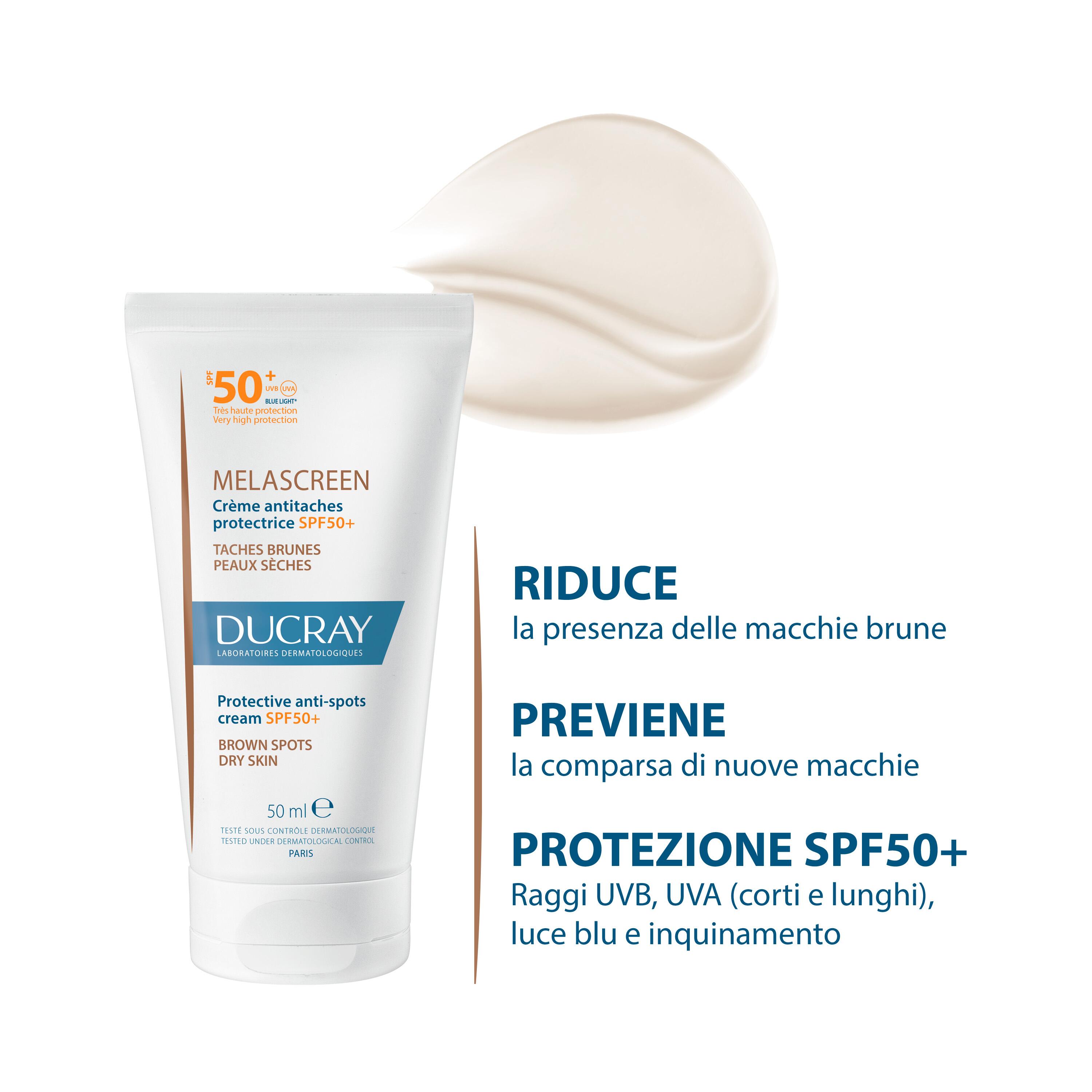 Ducray Melascreen - Crema Anti-Macchie Protettiva SPF50+ Viso 50 ml