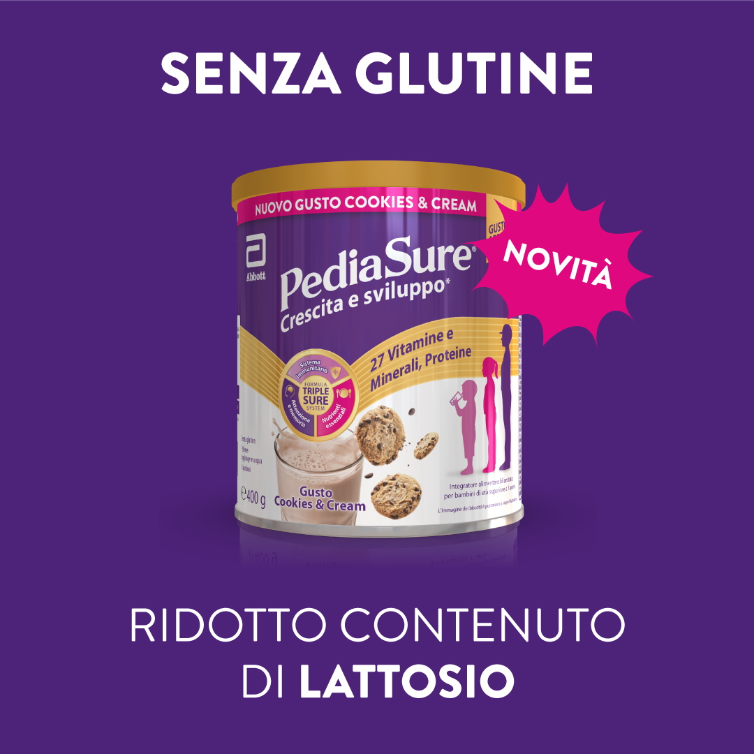 Pediasure Crescita E Sviluppo Integratore Multivitaminico Per Bambini Formato 400g Cookies&Cream