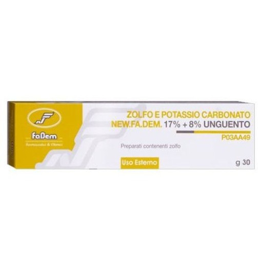 New Fa Dem Zolfo e Potassio Carbonato Unguento 30g