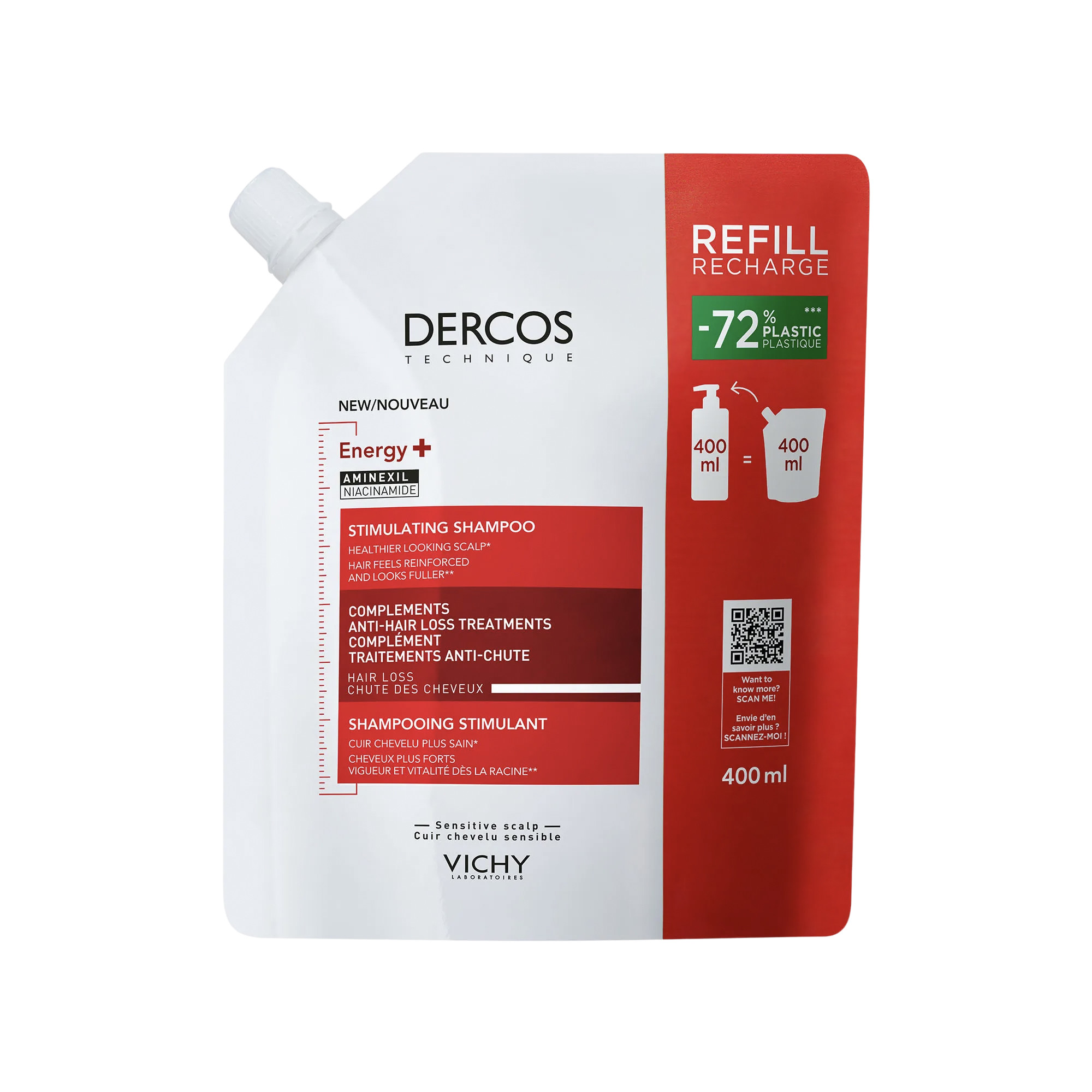 Vichy Dercos Technique - Energy+ Shampoo Energizzante Eco-Ricarica 400 ml