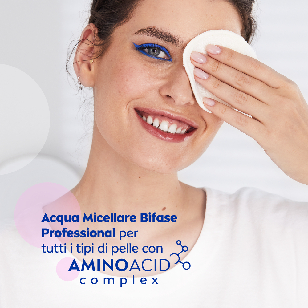 Nivea Micellair Professional Acqua Micellare Bifase 400ml, Detergente viso e occhi struccante bifase