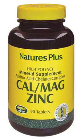 Nature's Plus Calcio Magnesio e Zinco Integratore Sali Minerali