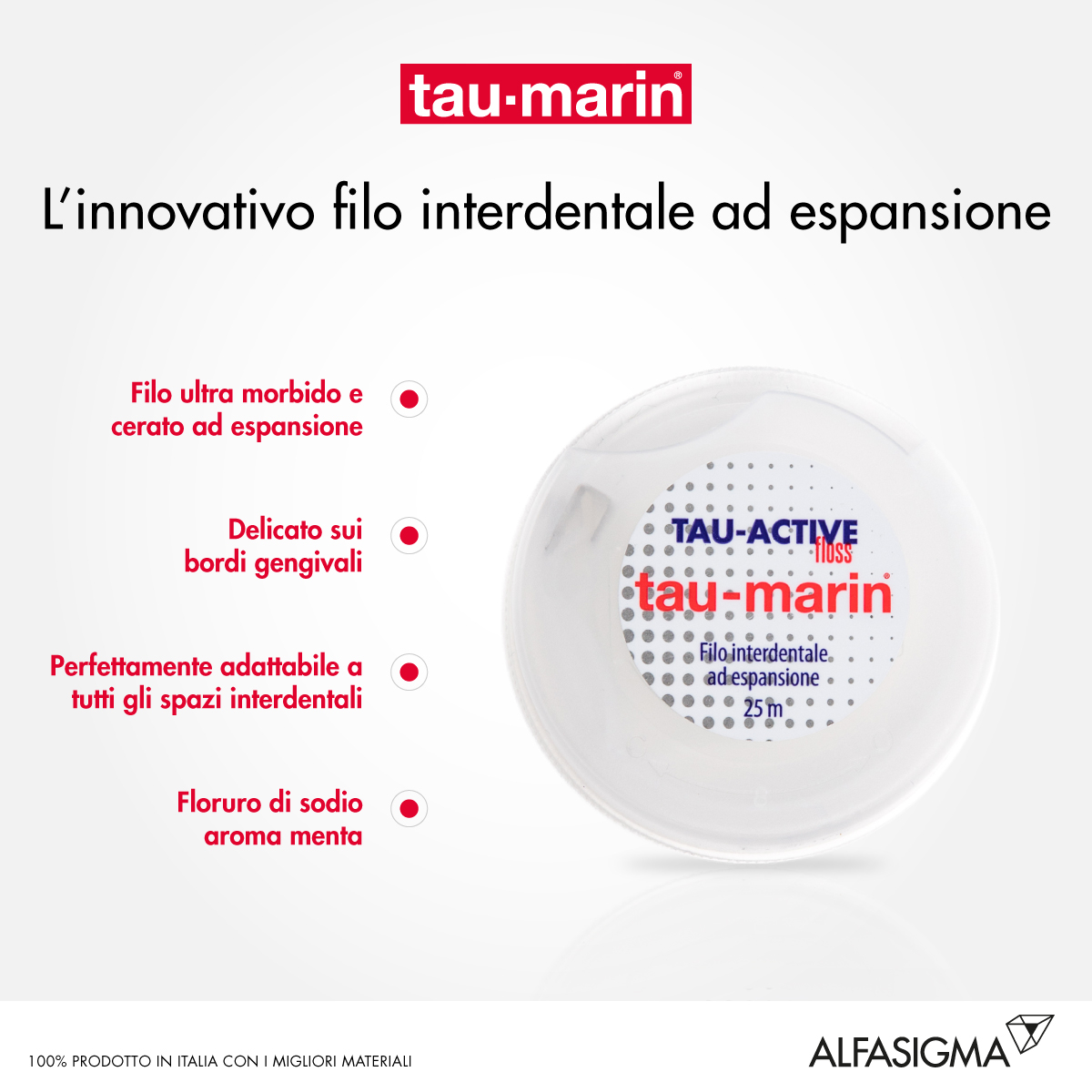 Tau-Marin Filo Interdentale Active ad Espansione 25 m