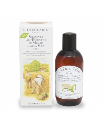 L'Erbolario Shampoo all’ Estratto di Miglio e alla Soja Per Lavaggi Frequenti 200ml