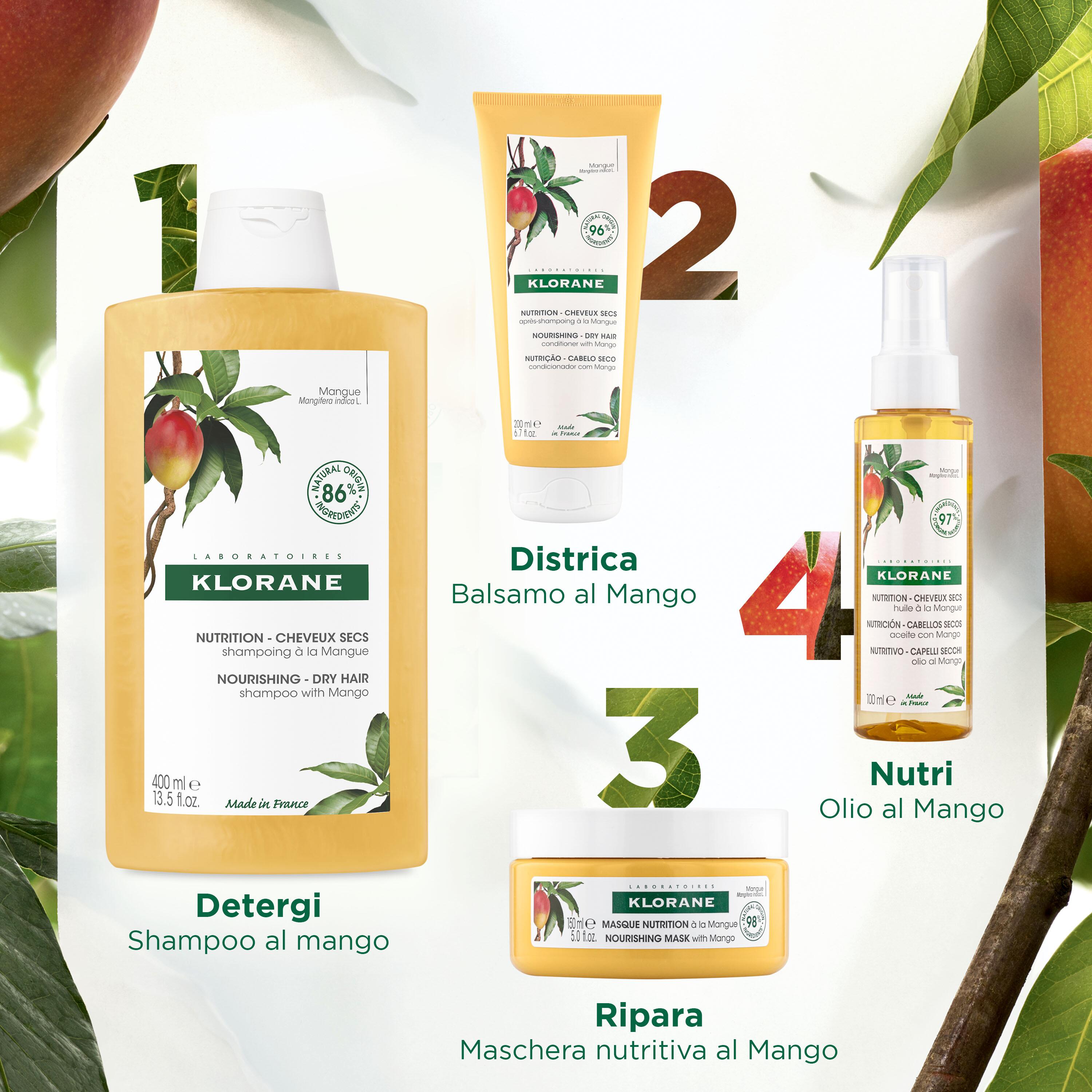 Klorane - Balsamo Nutriente Al Mango Per Capelli Secchi 200 ml
