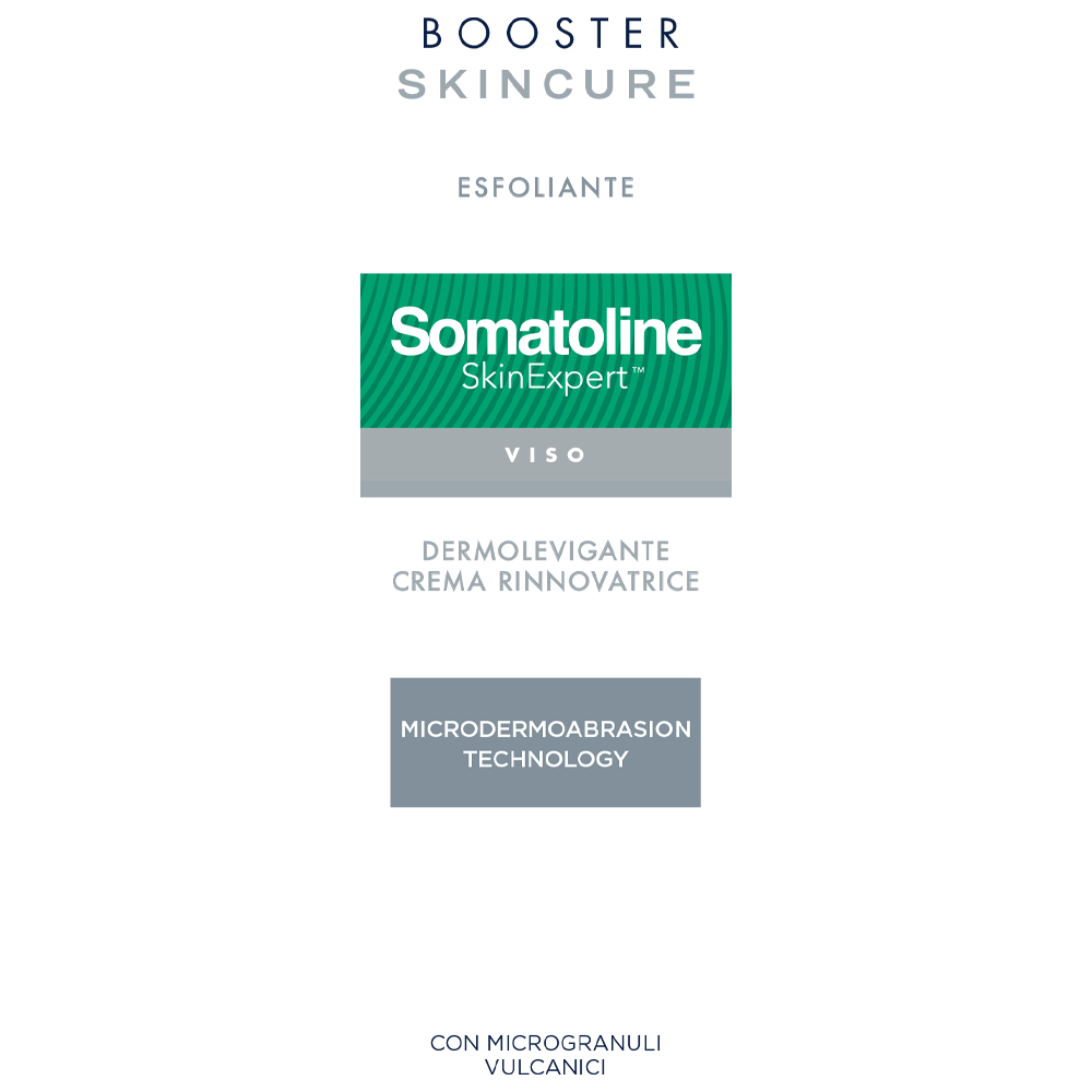 Somatoline SkinExpert, Skincure Dermolevigante, Crema Viso   Esfoliante, Micro-granuli esfolianti - Papaina   50ml