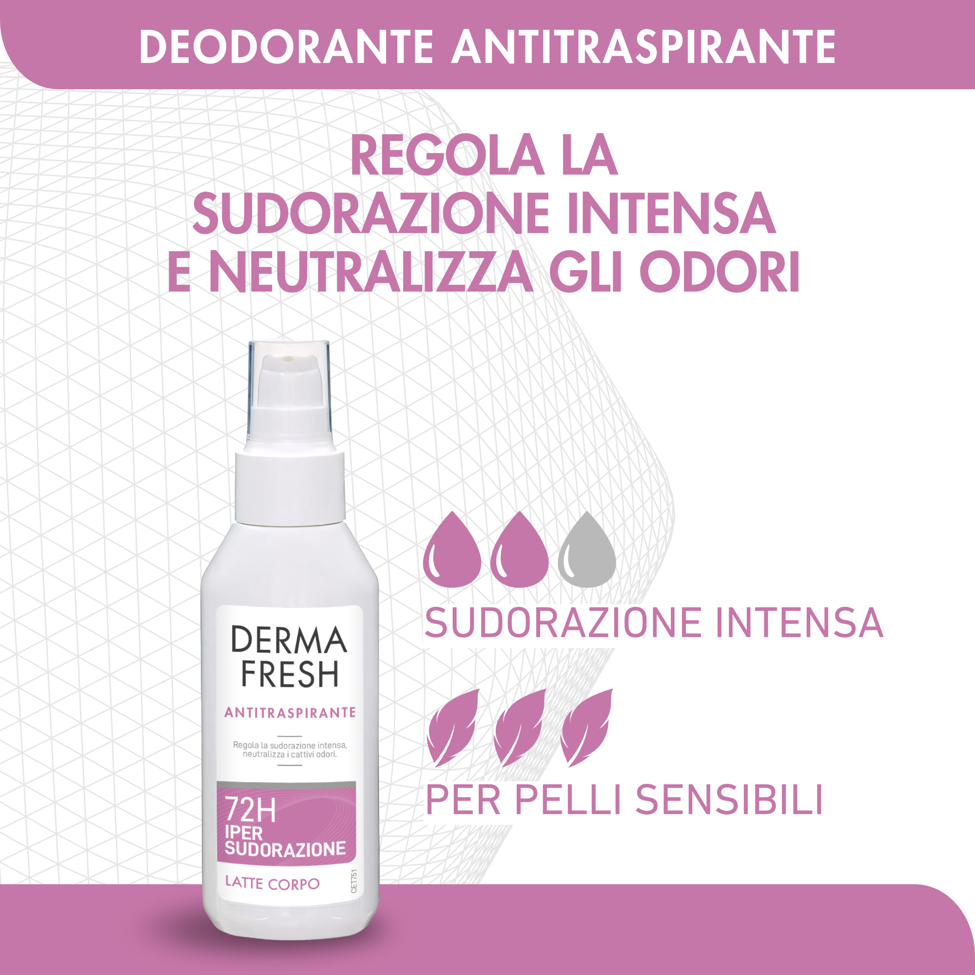 Dermafresh 72H Ipersudorazione - Latte Corpo Antitraspirante 100 ml