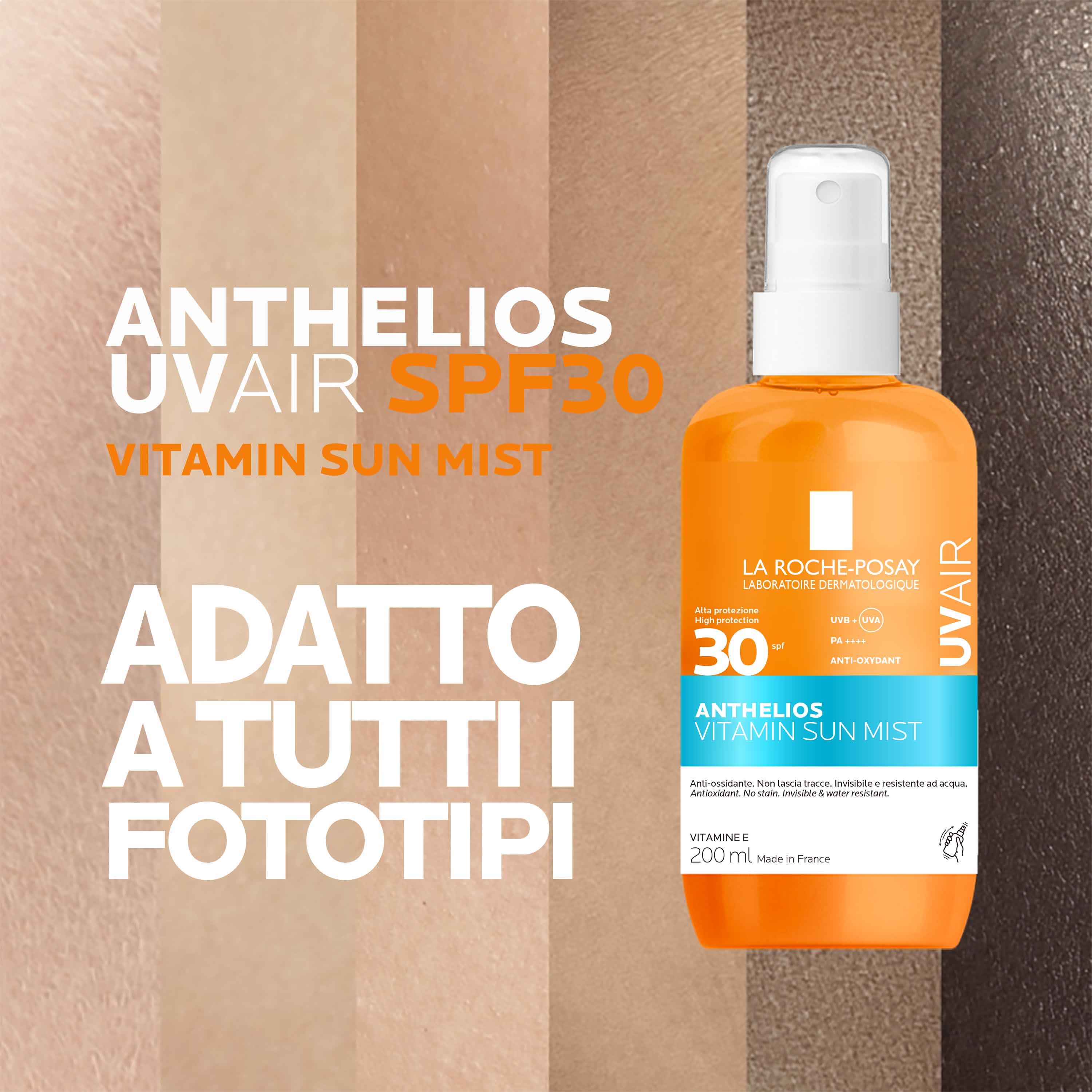 La Roche-Posay - Anthelios Uvair Vitamin Sun Mist SPF30 Viso E Corpo 200 ml