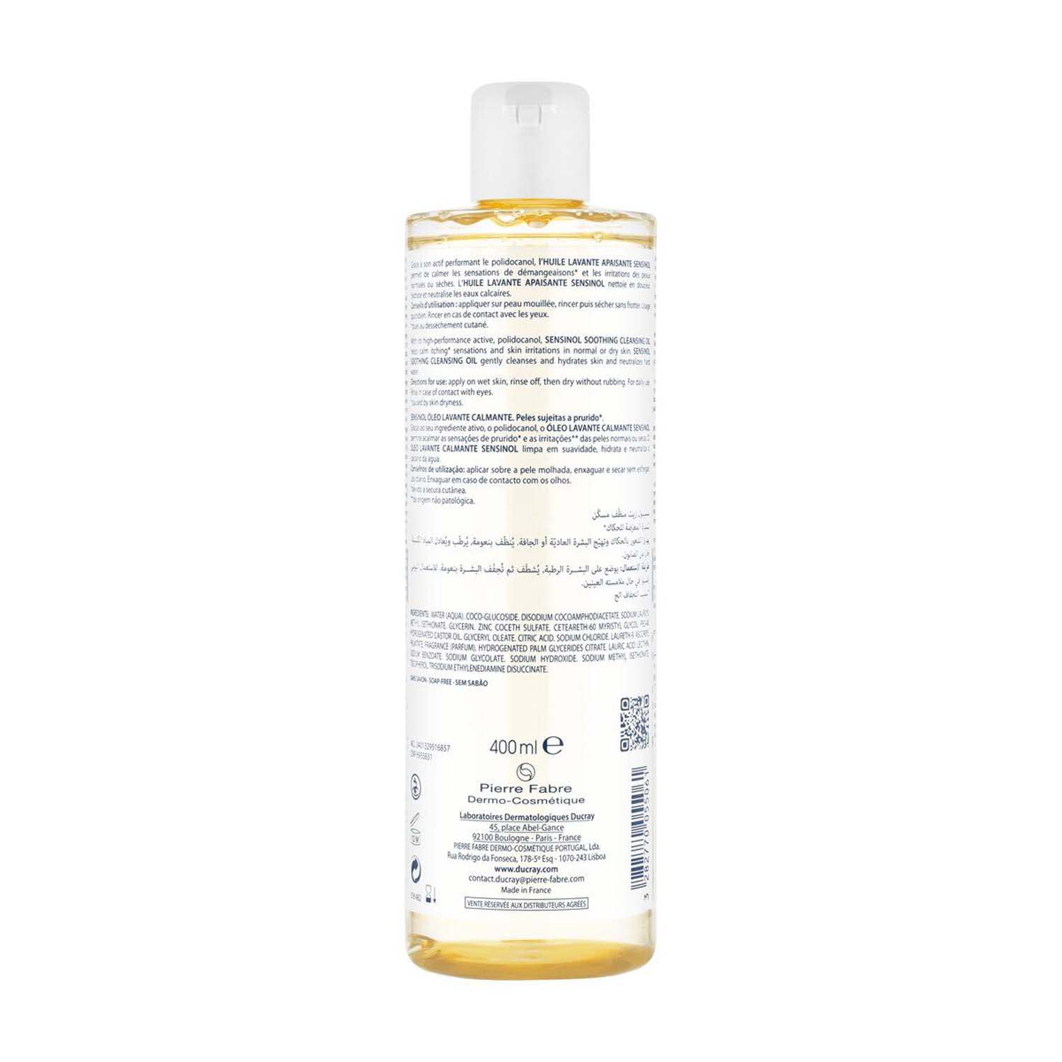 Ducray Sensinol - Olio Detergente Lenitivo Per Pelle Normale O Secca 400 ml