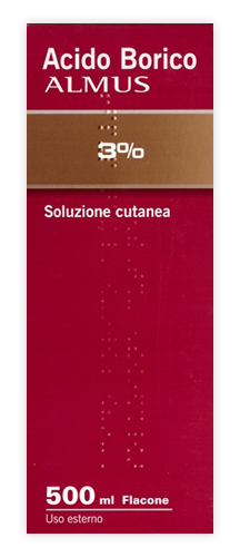 Acido Borico Almus 3% Soluzione Cutanea Disinfettante Antisettico 500 ml