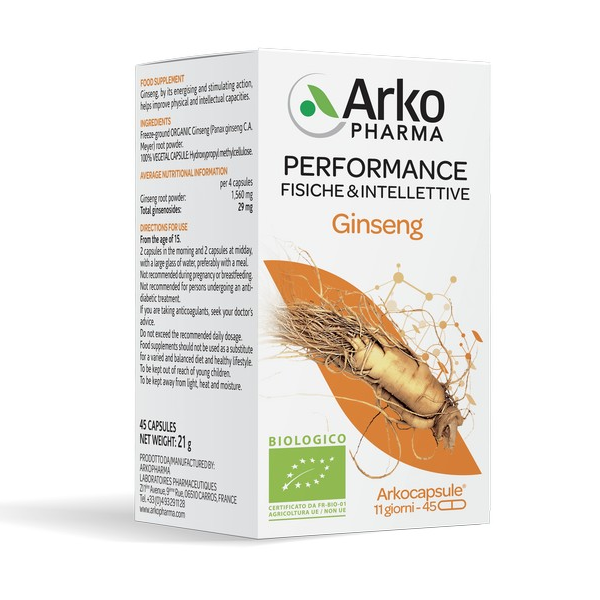 ARKOCAPSULE GINSENG 45CPS BIO