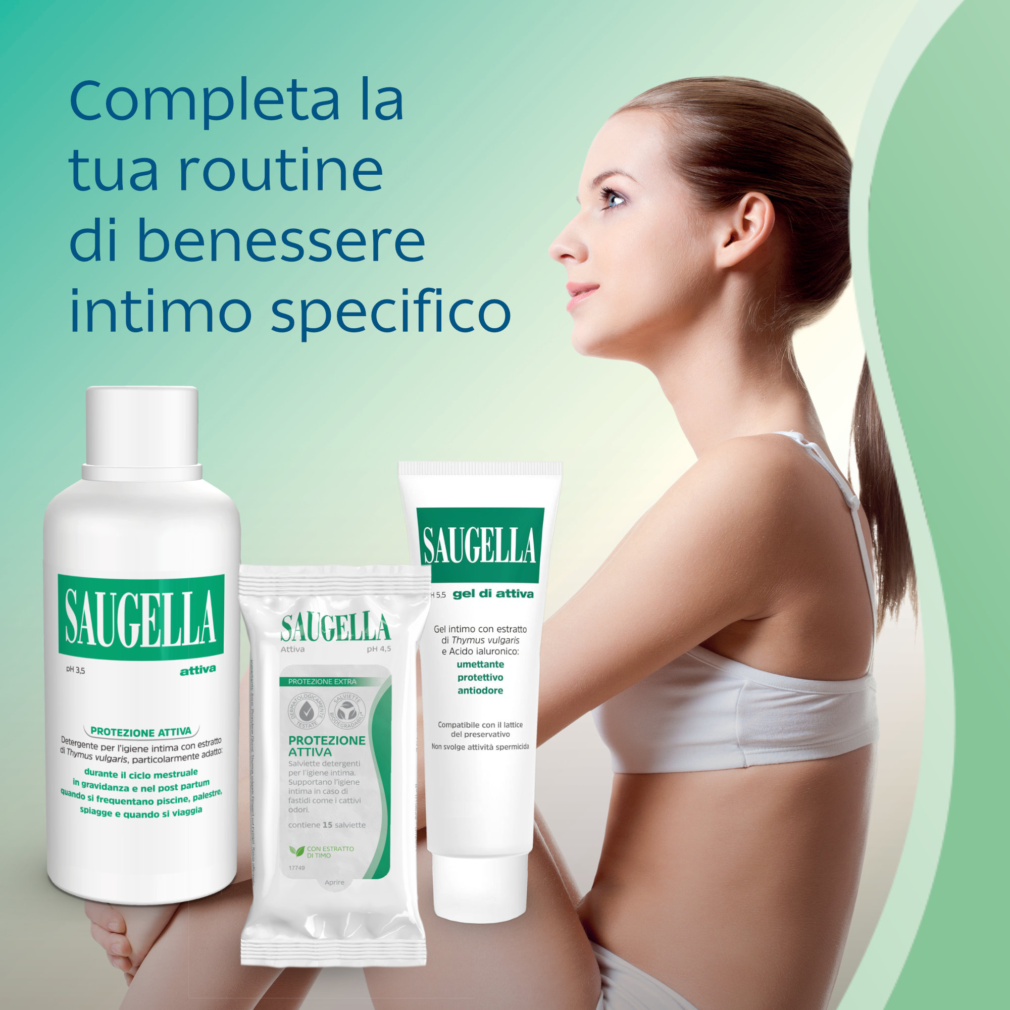 Saugella Attiva Verde - Detergente intimo - 500ml
