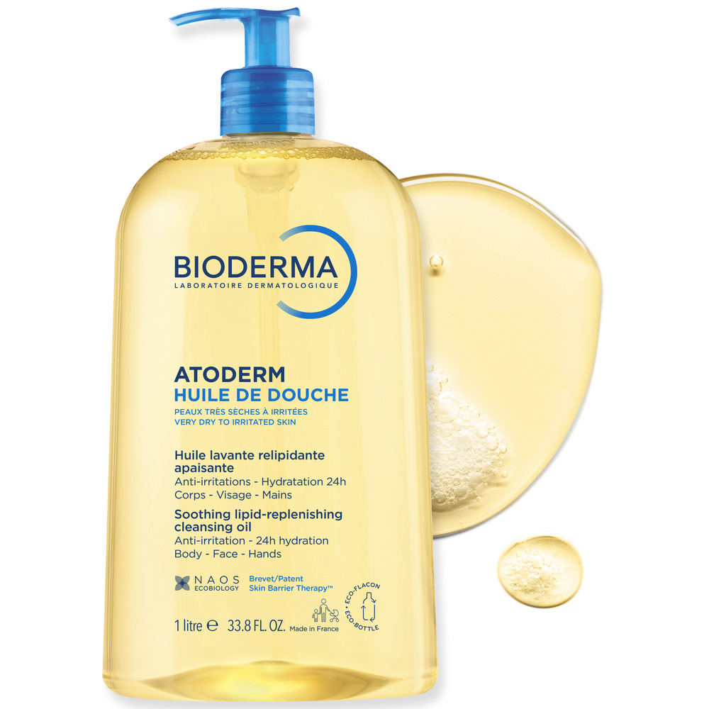 Bioderma Atoderm Huile De Douche - Olio Detergente Ultra-Nutriente Per Pelle Molto Secca 1 Litro