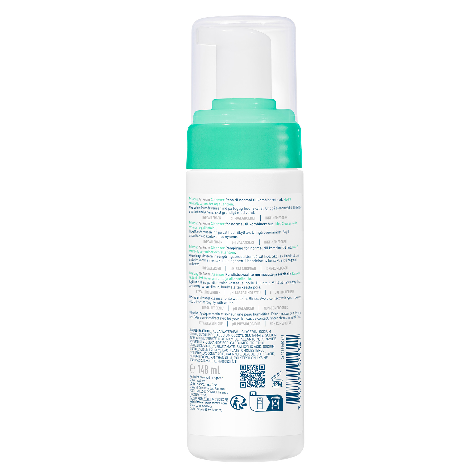 Cerave Mousse Detergente Riequilibrante 148 ml