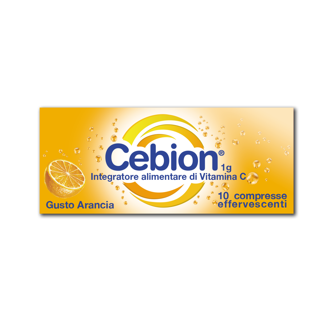 Cebion Effervescente Arancia - Integratore di Vitamina C - 10 Compresse