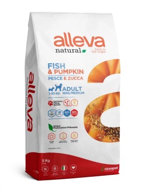 ALLEVA NATURAL DOG ADULT FISH & PUMPKIN MINI/MEDIUM KG 5 - P02209